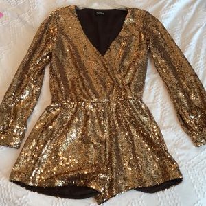 Sequin party romper
